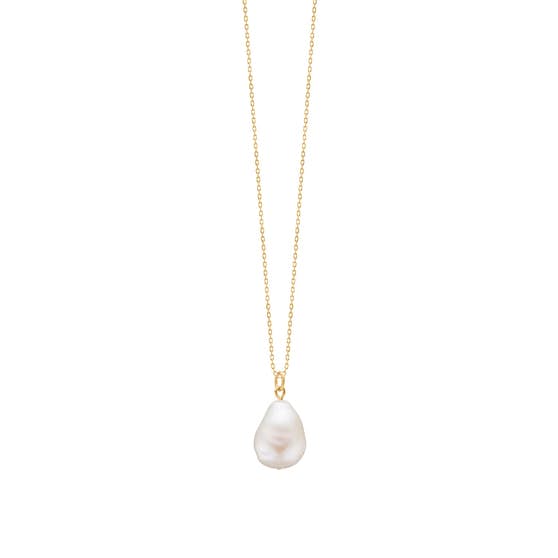 Baroque Pearl necklace von Enamel Copenhagen in Vergoldet-Silber Sterling 925|Blank
