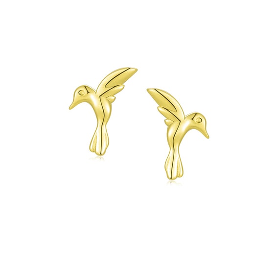 Tiny Bird earsticks from By Anne in Goldplated Silver Sterling 925