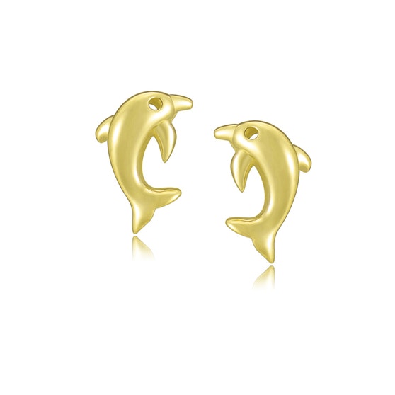 Dolphin earsticks van By Anne in Verguld-Zilver Sterling 925
