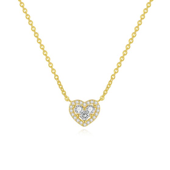 Heart necklace von A-Hjort in Vergoldet-Silber Sterling 925|Blank