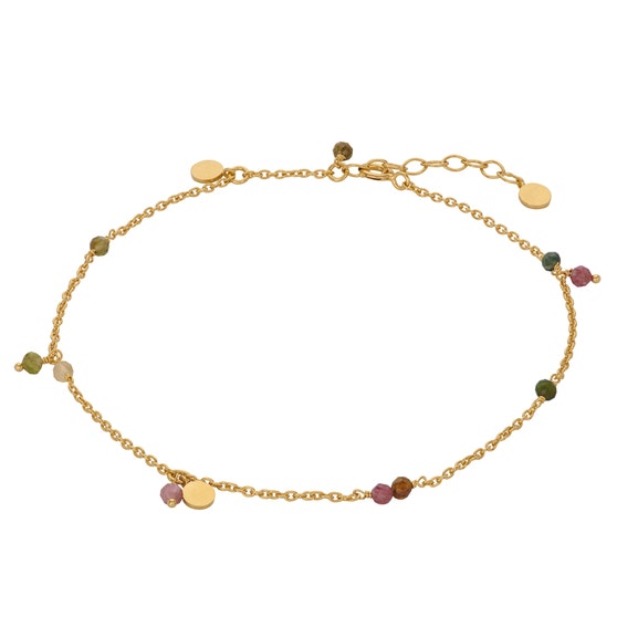 Afterglow Pastel Anklet from Pernille Corydon in Goldplated-Silver Sterling 925