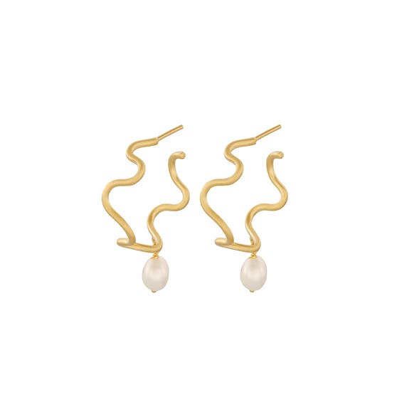Bay Earrings from Pernille Corydon in Goldplated-Silver Sterling 925