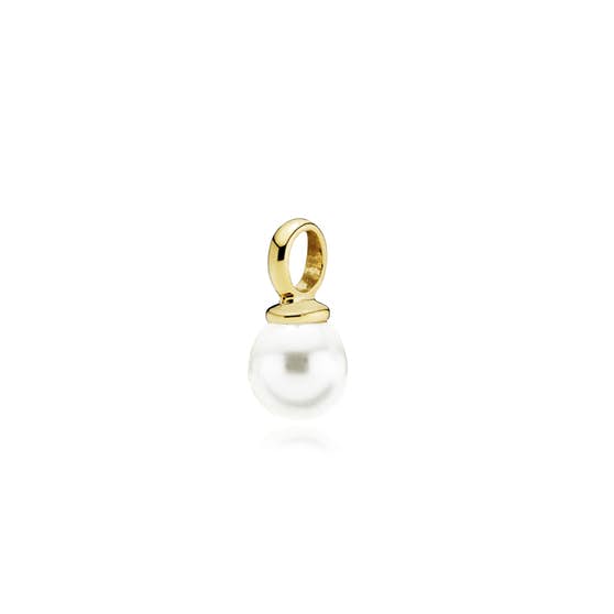 New Pearly pendant White fra Izabel Camille i Forgyldt-Sølv Sterling 925|Blank