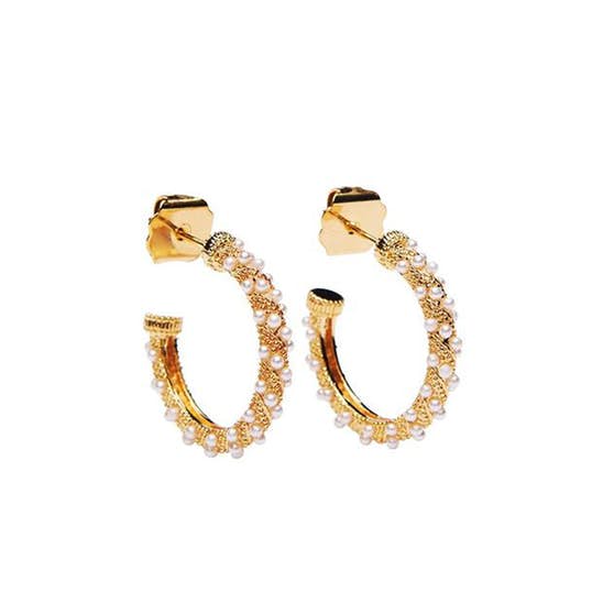 Akoya earrings from Pico in Goldplated Brass