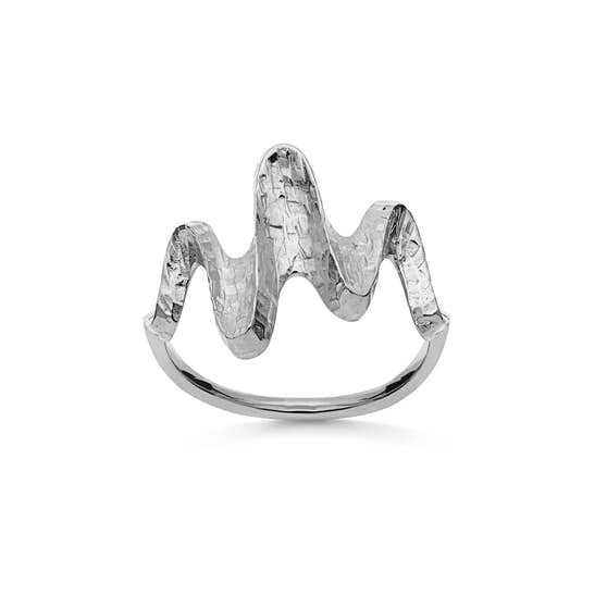 Bay ring from Maanesten in Silver Sterling 925| Hammered,Blank