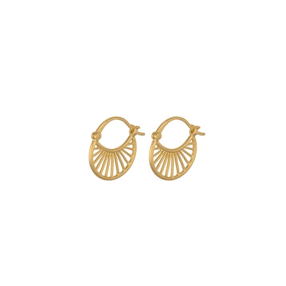 Small Daylight earrings fra Pernille Corydon i Forgyldt-Sølv Sterling 925