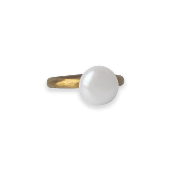 Pearl ring fra Enamel Copenhagen i Forgylt-Sølv Sterling 925