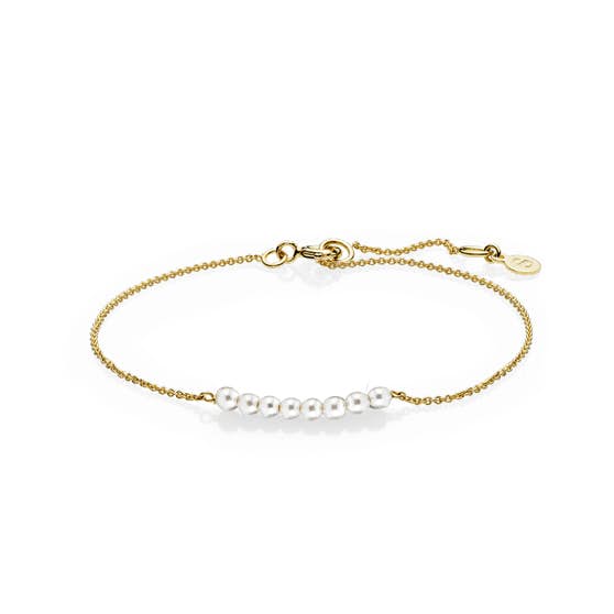 Dashing White bracelet from Sistie in Goldplated-Silver Sterling 925|Blank