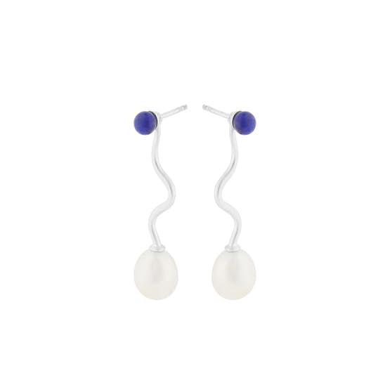 Lapis Lagoon earrings von Pernille Corydon in Silber Sterling 925