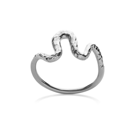 Jenna ring from Maanesten in Silver Sterling 925| Hammered,Blank