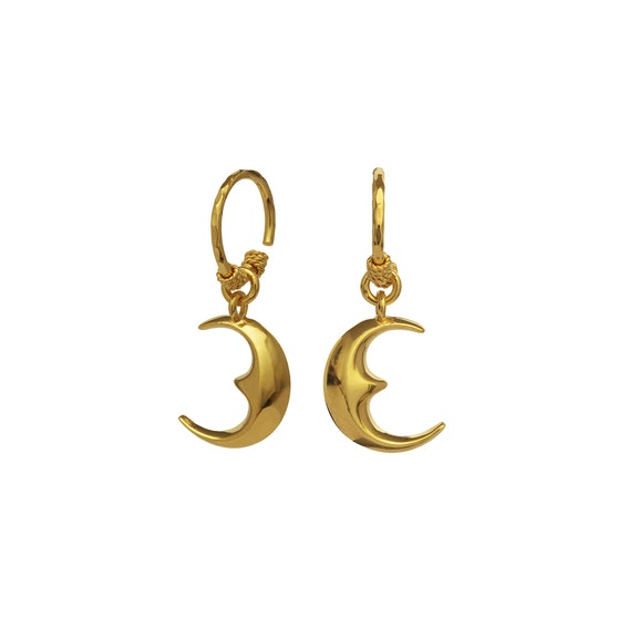 Moonie earrings fra Maanesten i Forgyldt-Sølv Sterling 925