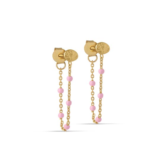 Lola earrings Light Pink fra Enamel Copenhagen i Forgylt-Sølv Sterling 925