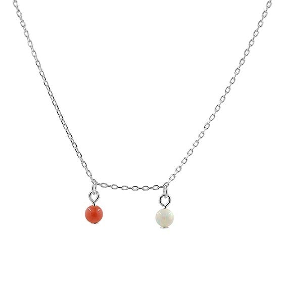 Alma Gemstone necklace fra By Anne i Sølv Sterling 925