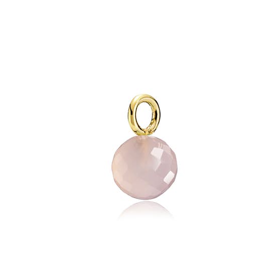 Marble Pendant Pink von Izabel Camille in Vergoldet-Silber Sterling 925