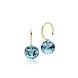 Marble earrings aqua