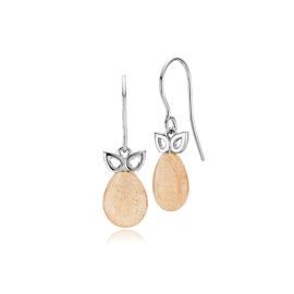 Scarlet earrings peach moonstone