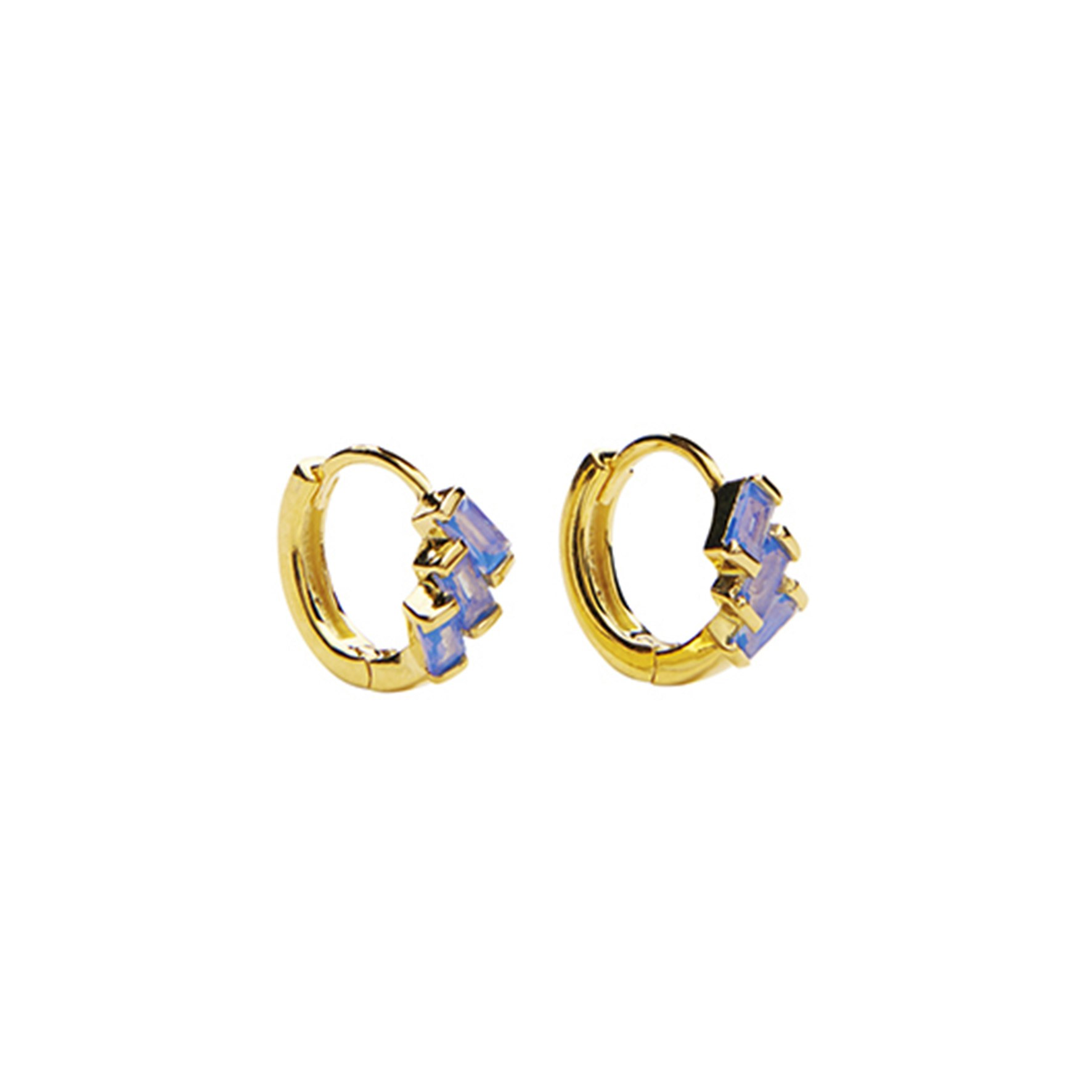 Mirach Crystal Blue Hoops
