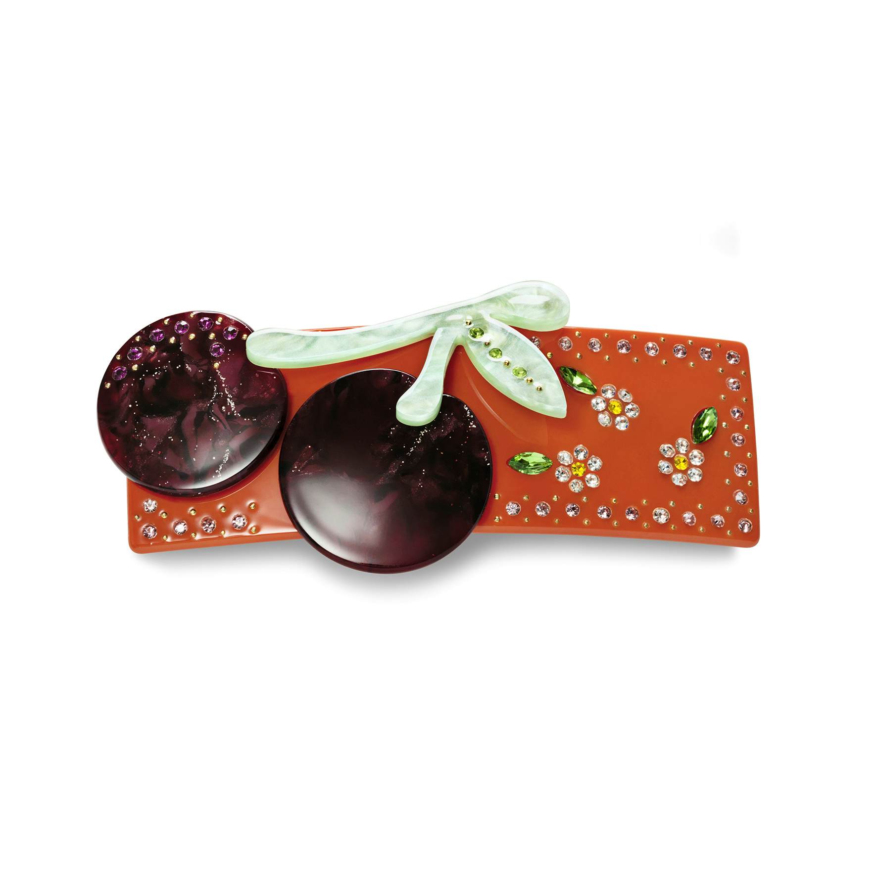 Cherry Hairclip Dark Red from Maanesten in Acetate