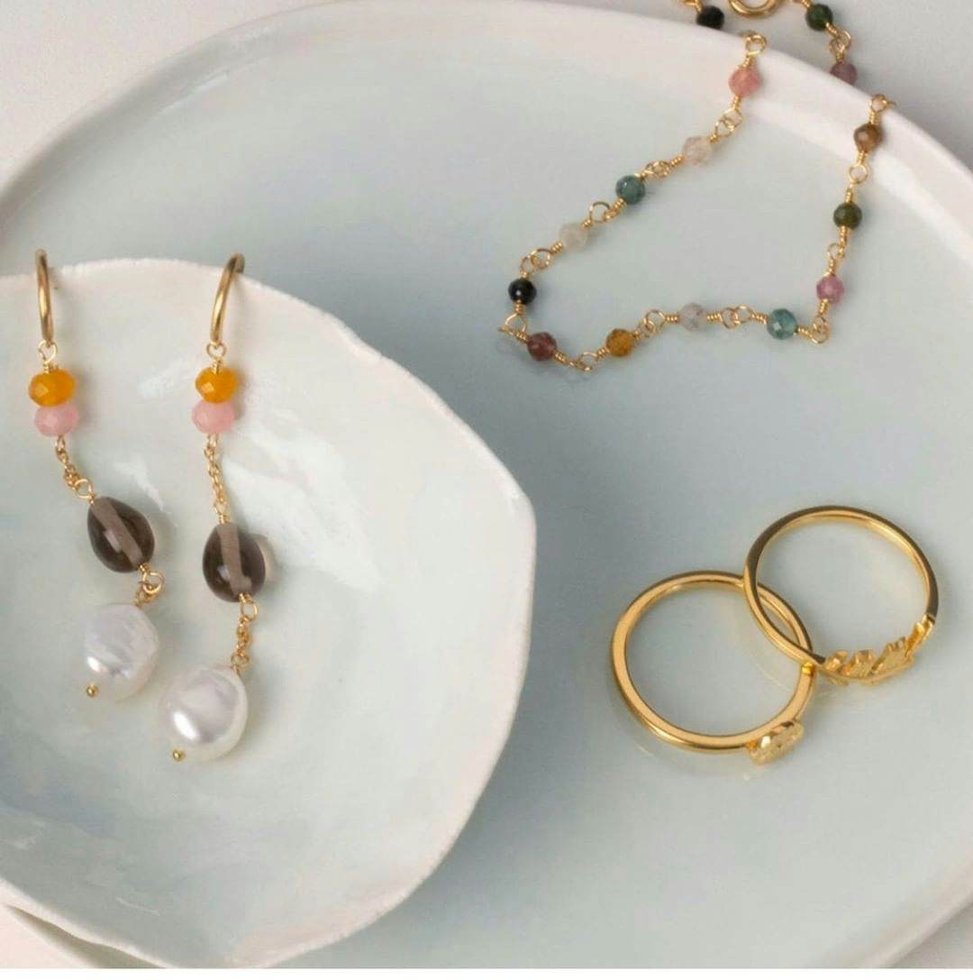 Lagoon Shade Earrings von Pernille Corydon in Vergoldet-Silber Sterling 925