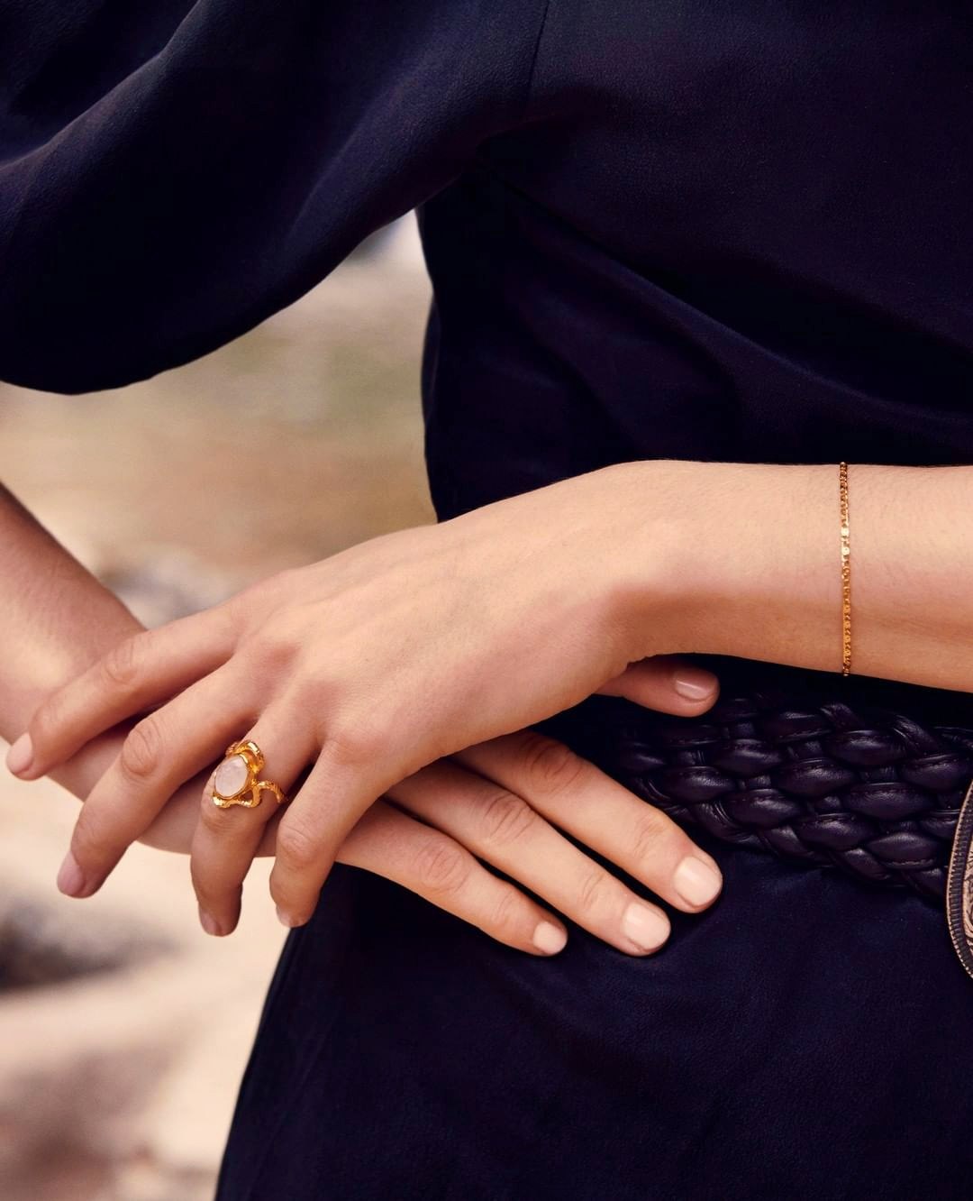 Eva bracelet z Maanesten v Pozlacené stříbro sterling 925