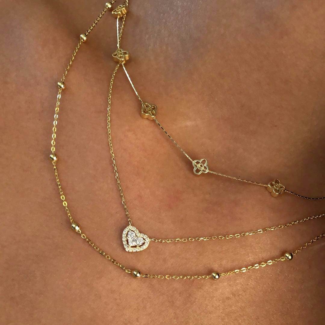 Heart necklace fra A-Hjort i Forgyldt-Sølv Sterling 925|Blank