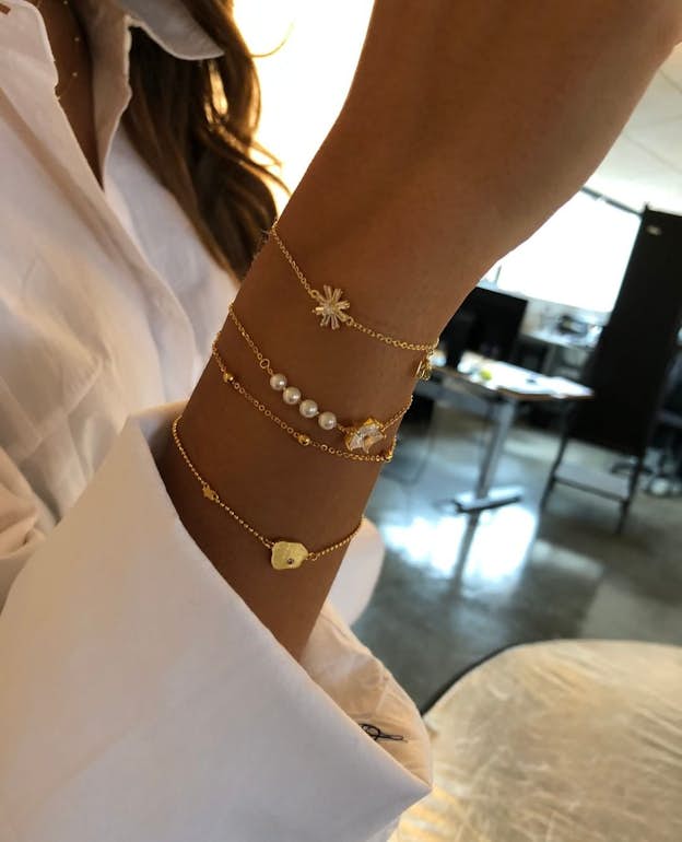 Anne bracelet von A-Hjort in Vergoldet-Silber Sterling 925|Blank
