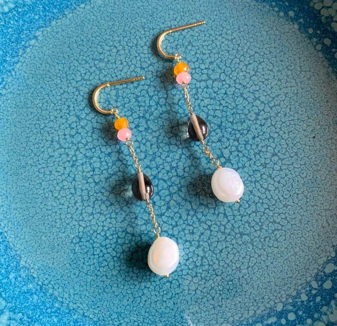 Lagoon Shade Earrings från Pernille Corydon i Förgyllt-Silver Sterling 925