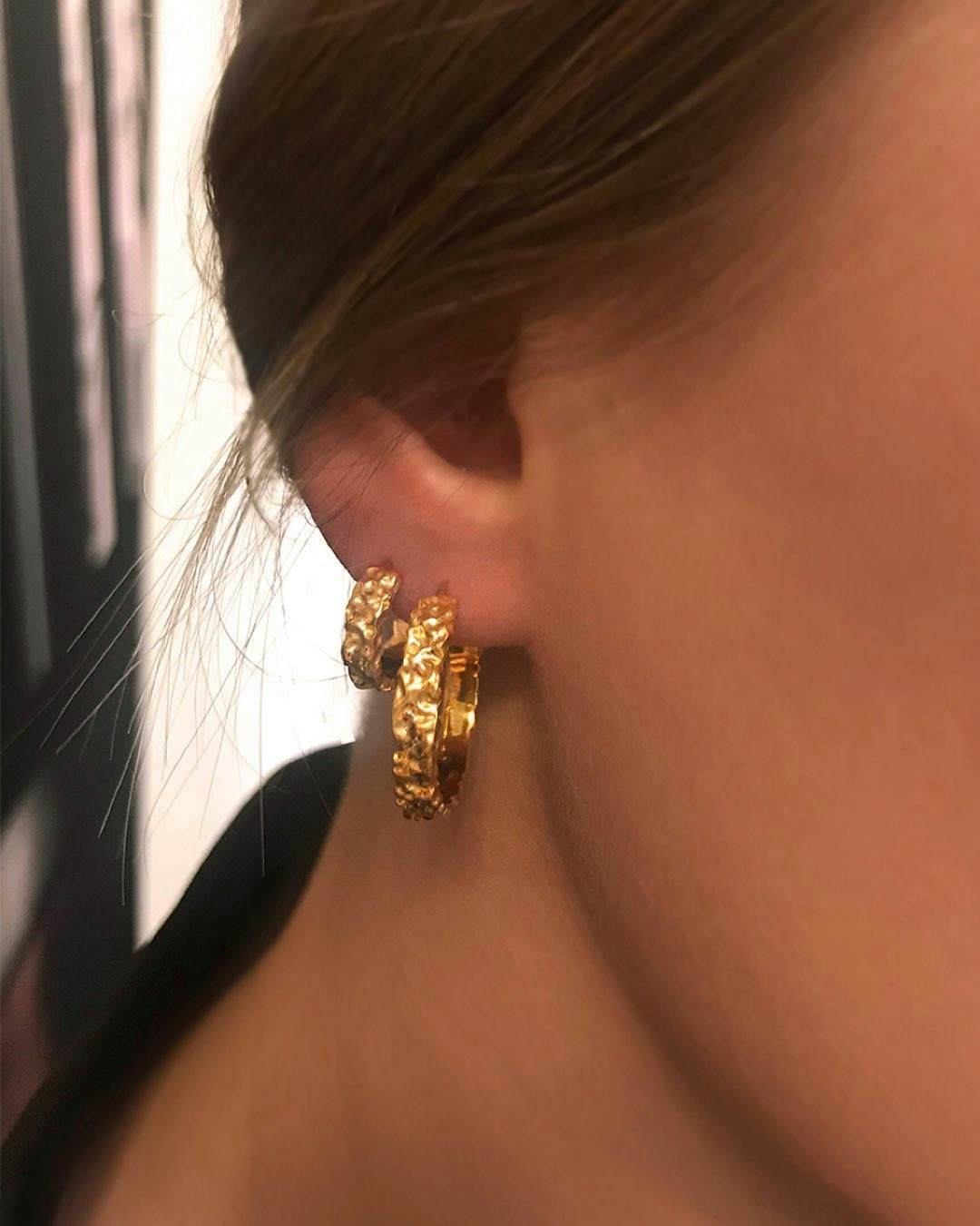 Aio Small earrings von Maanesten in Vergoldet-Silber Sterling 925