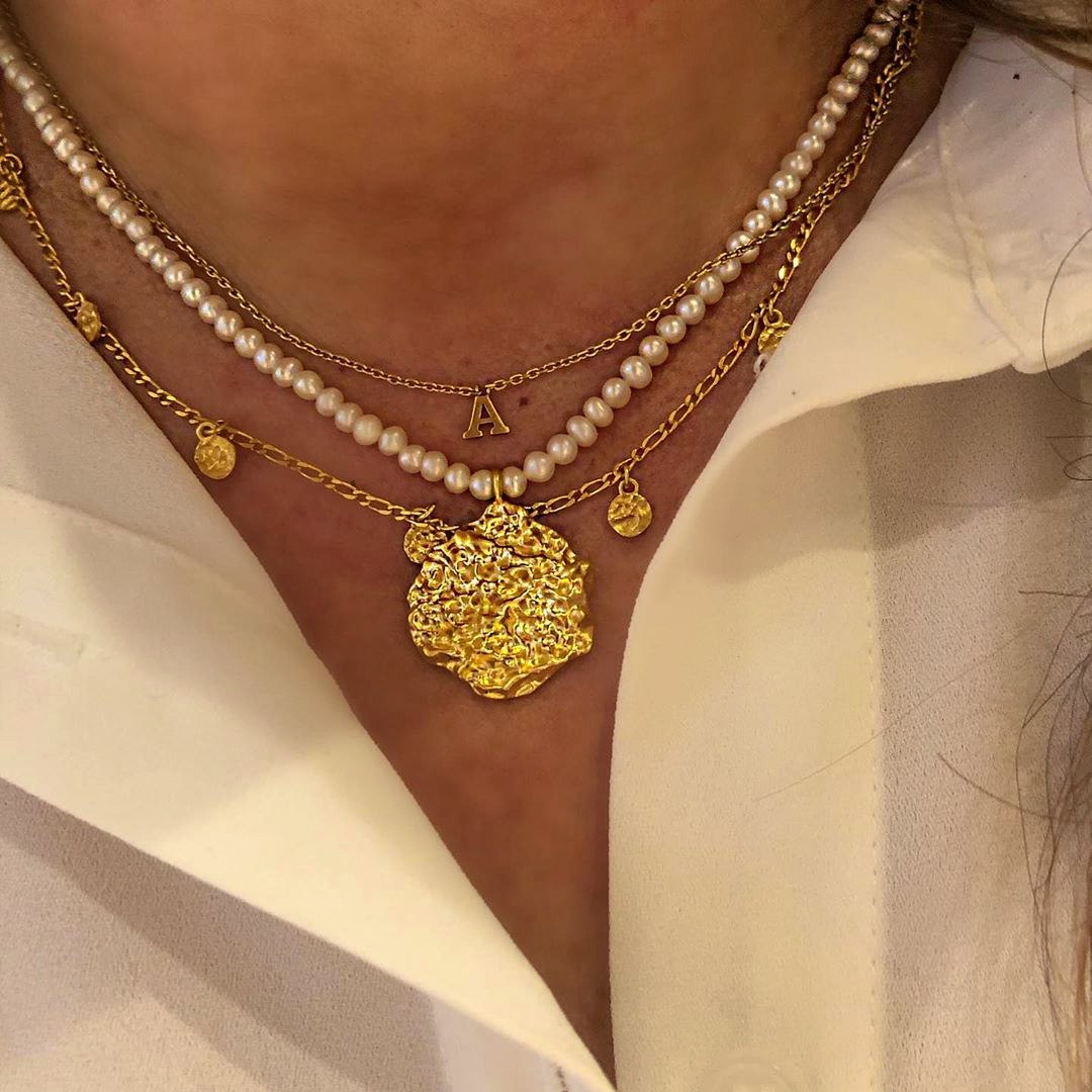 Note necklace fra Pernille Corydon i Forgyldt-Sølv Sterling 925