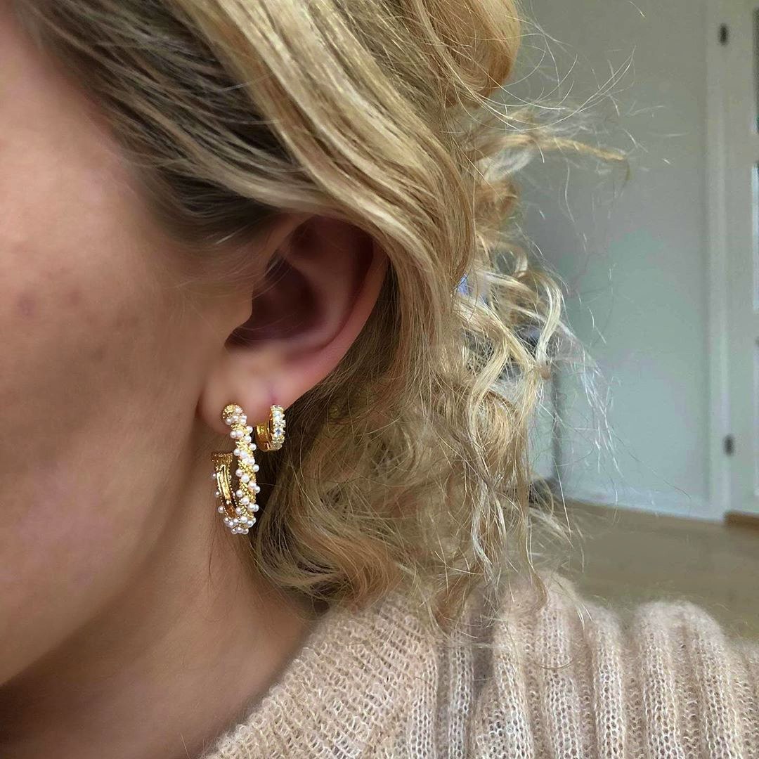 Akoya earrings von Pico in Vergoldetes Messing