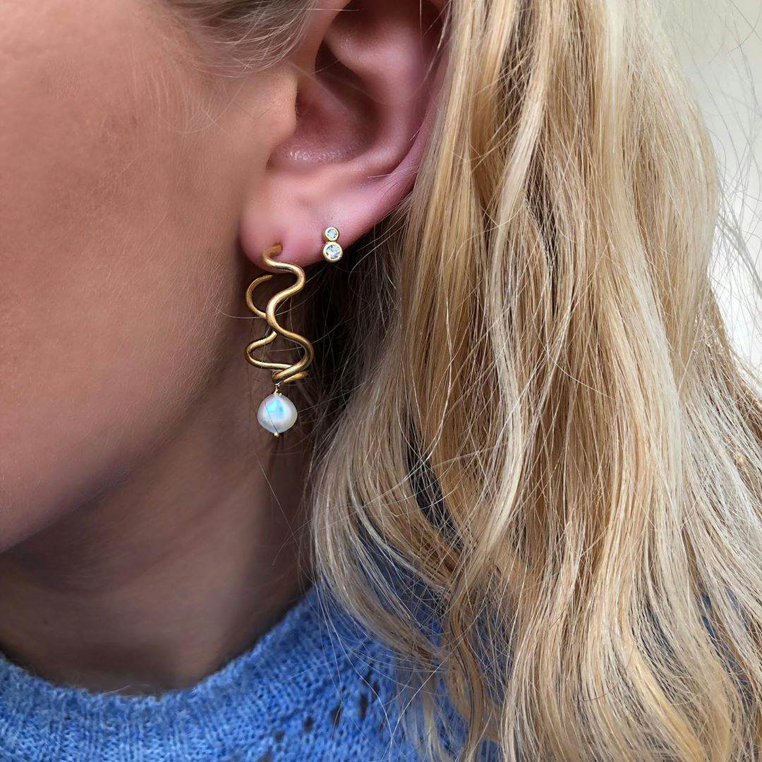 Bay earrrings fra Pernille Corydon i Forgylt-Sølv Sterling 925