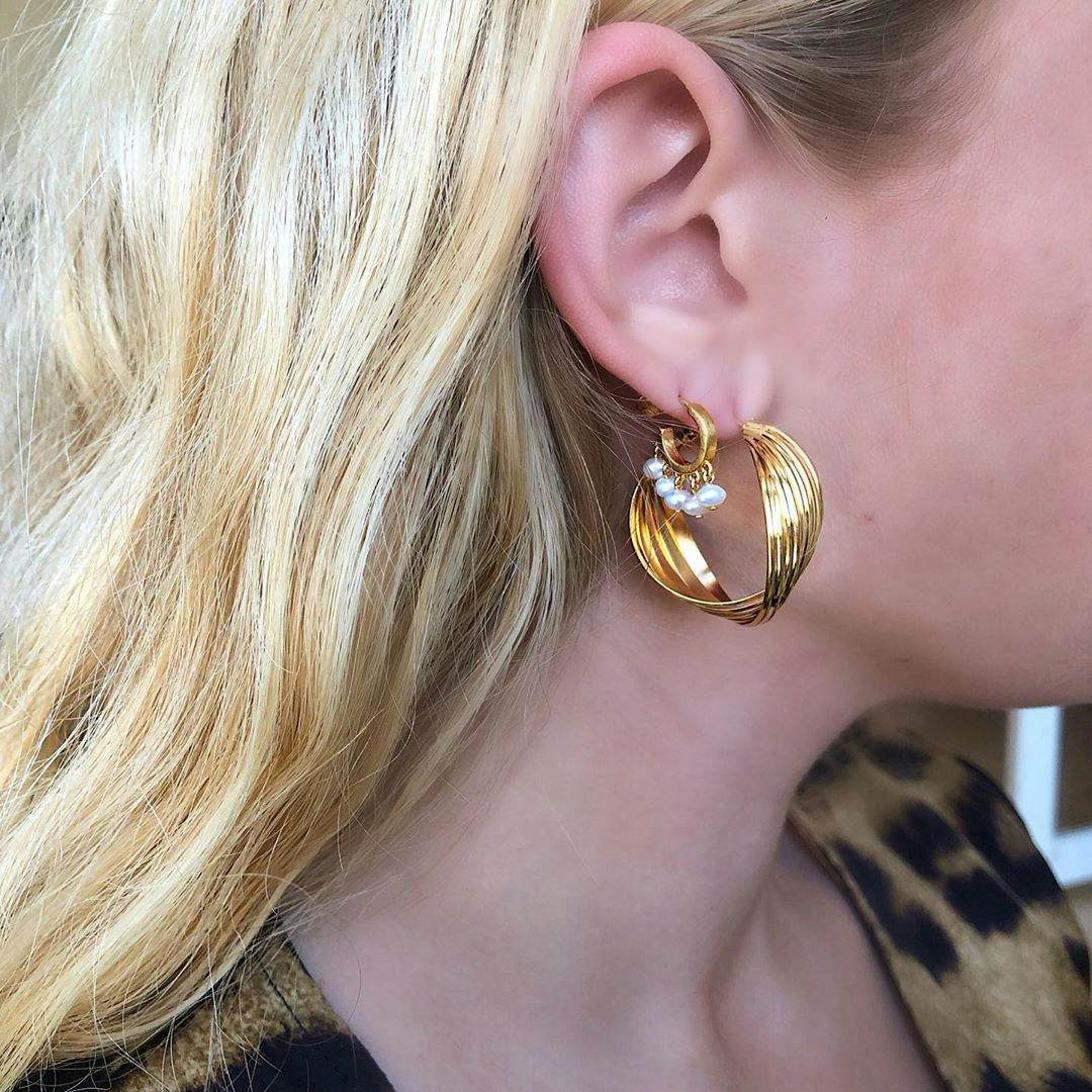 Grace earrings from Pico in Silverplated Brass