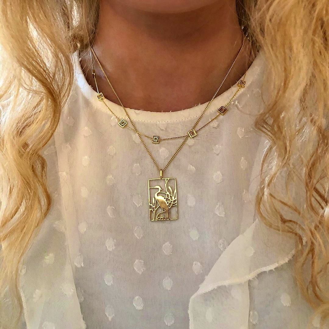 Spring necklace från By Anne i Förgyllt-Silver Sterling 925
