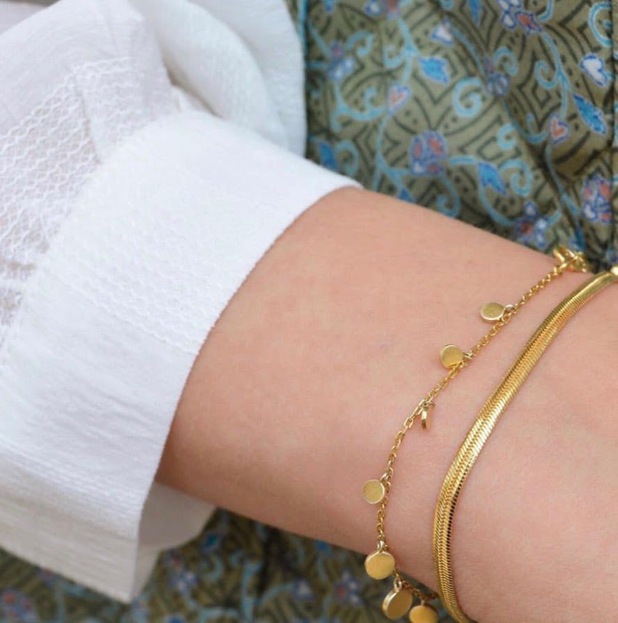 Elinor bracelet von Pernille Corydon in Vergoldet-Silber Sterling 925|Blank