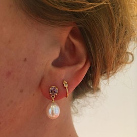Gem Candy earrings w. Pearl and Amethyst