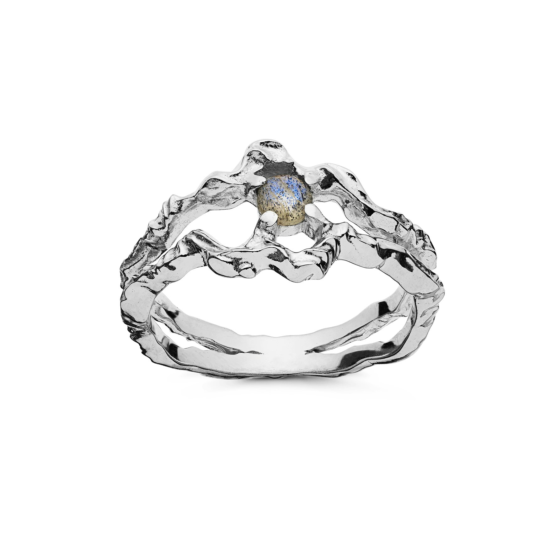 Shelly Ring fra Maanesten i Sølv Sterling 925