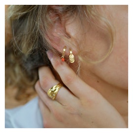 Petite Raindrop hoops