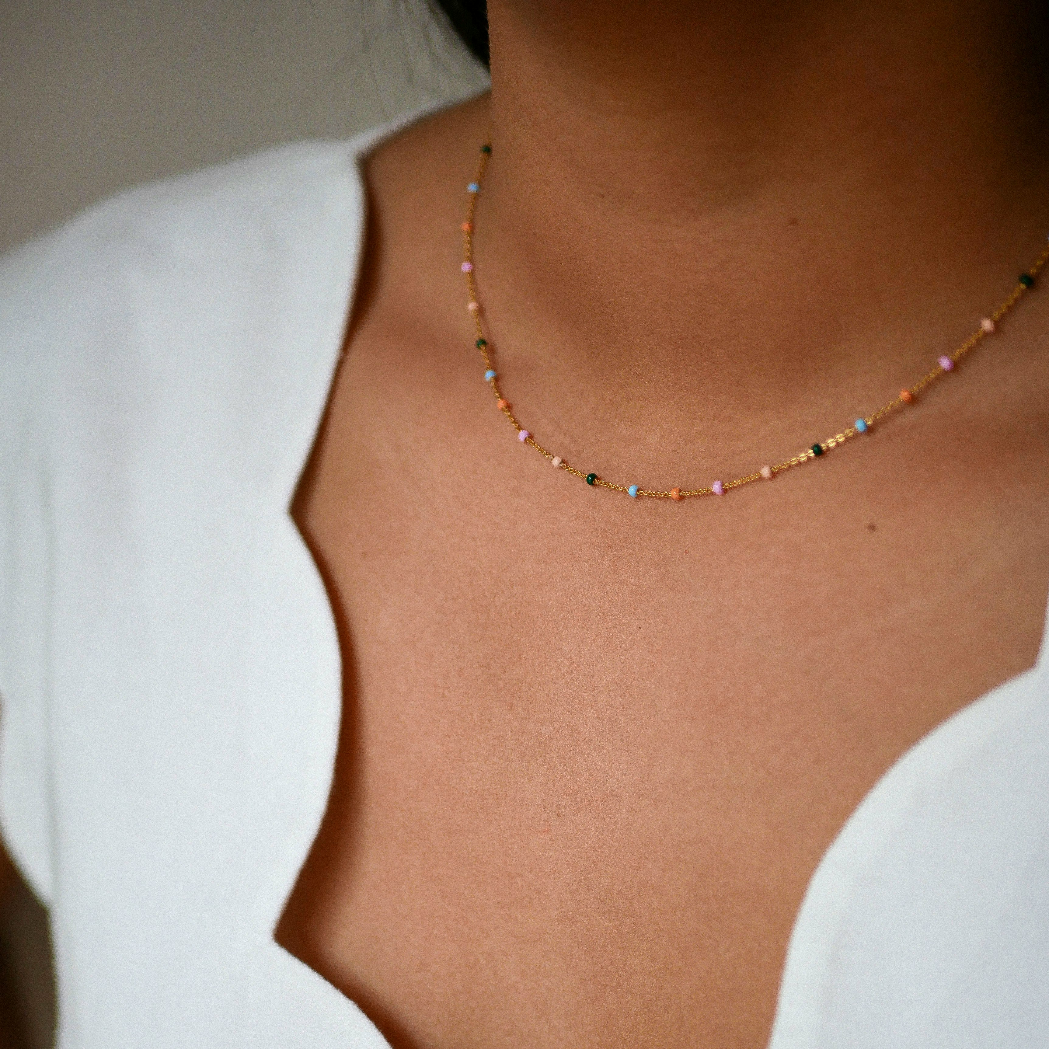 Lola Necklace Dreamy fra Enamel Copenhagen i Forgyldt-Sølv Sterling 925