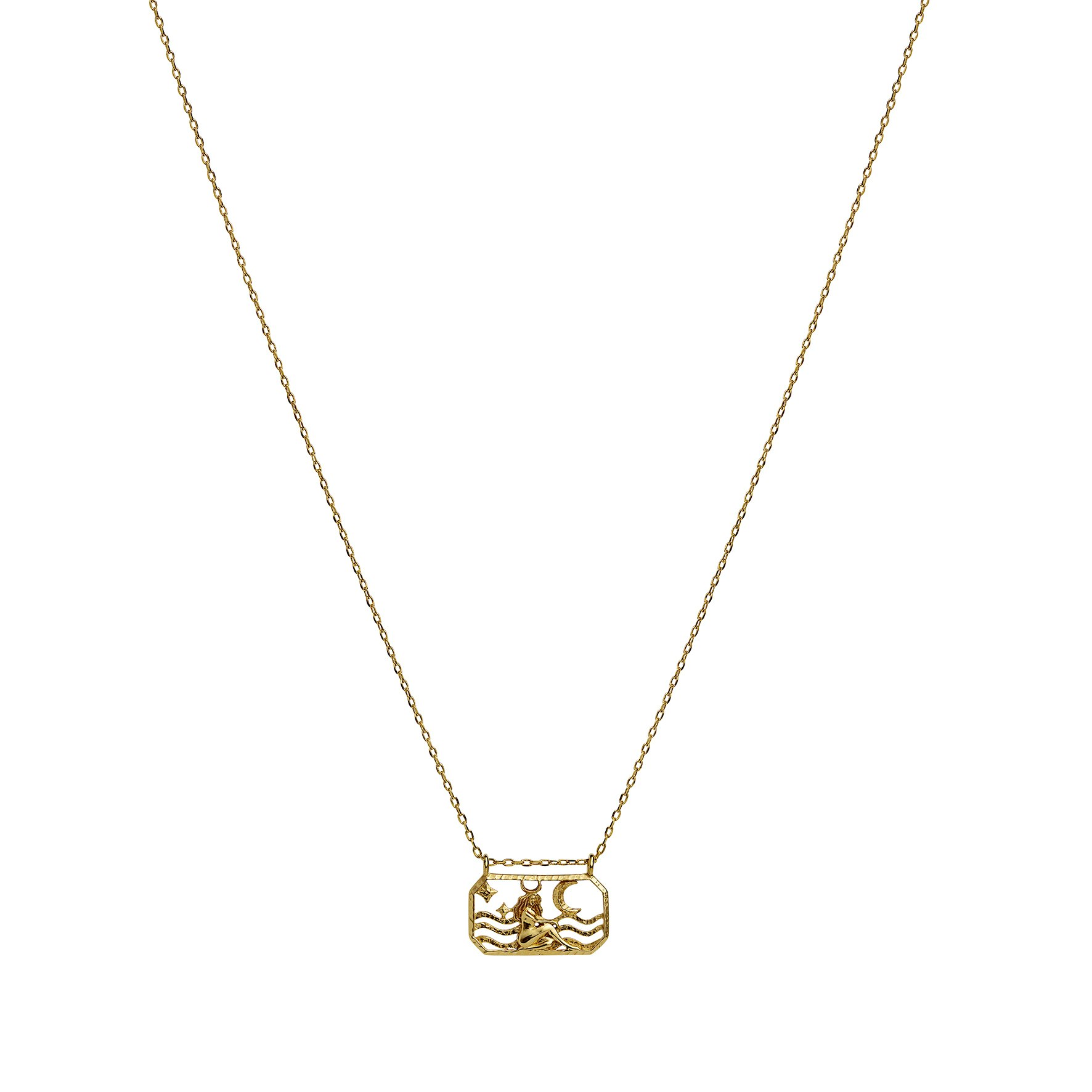 Zodiac Taurus Necklace - Tyr (Apr 20 - May 21) fra Maanesten i Forgyldt-Sølv Sterling 925