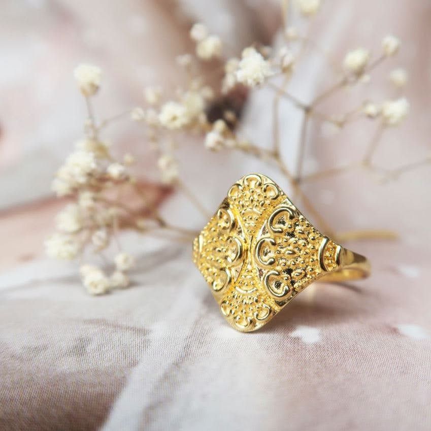 Bohemian Ring from Izabel Camille in Goldplated-Silver Sterling 925