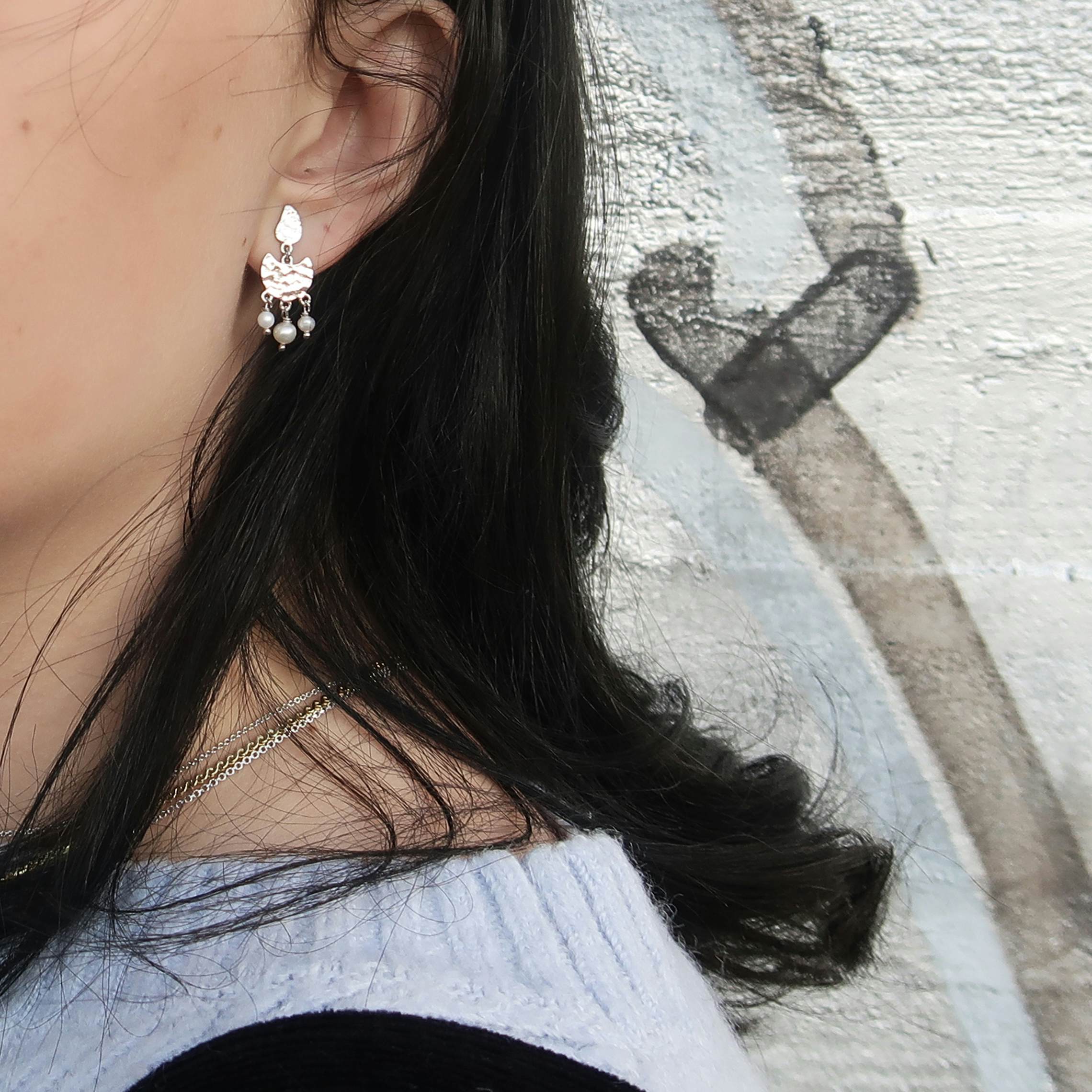 Dream Pearl earrings från Sistie i Silver Sterling 925