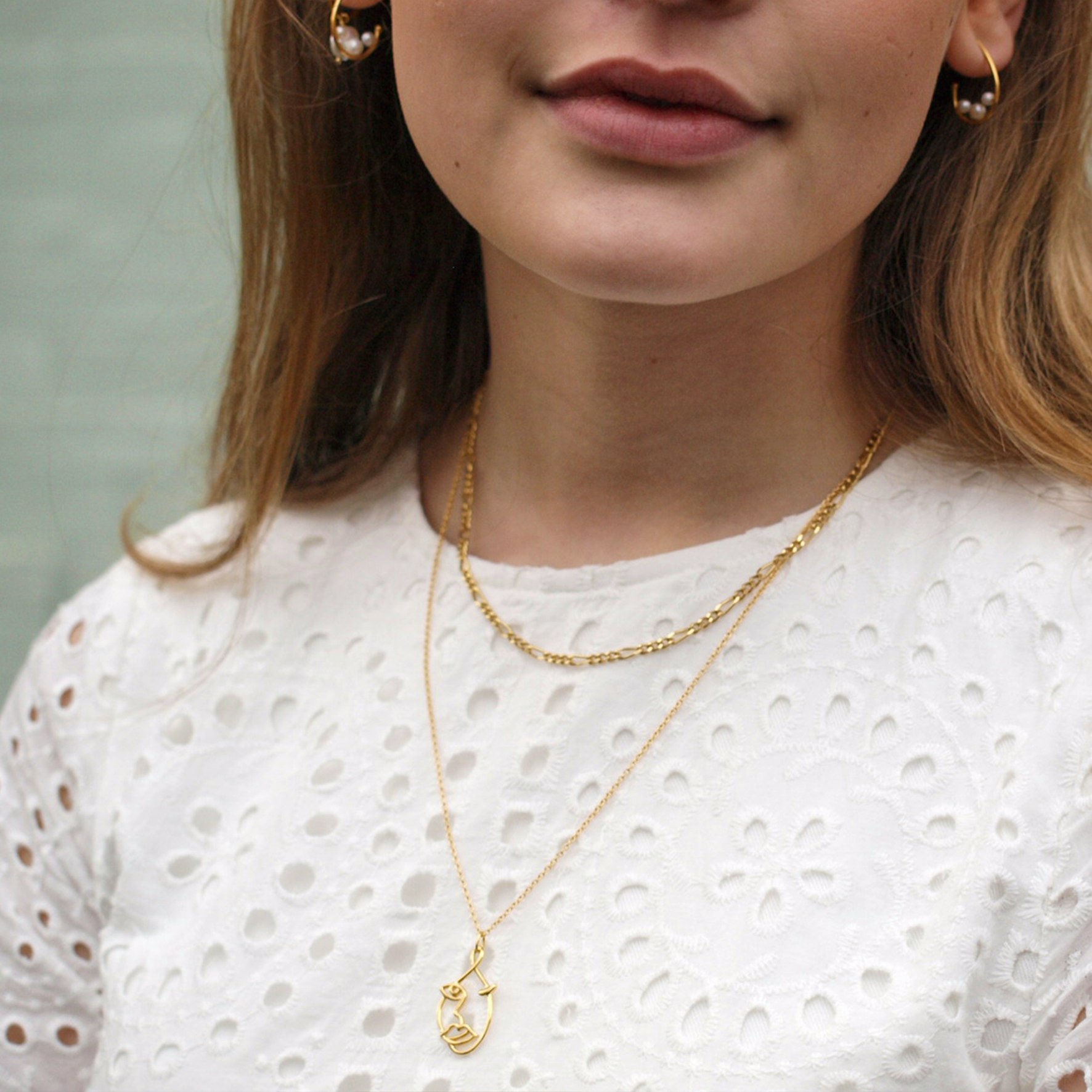 Lizzy necklace von Sistie in Vergoldet-Silber Sterling 925