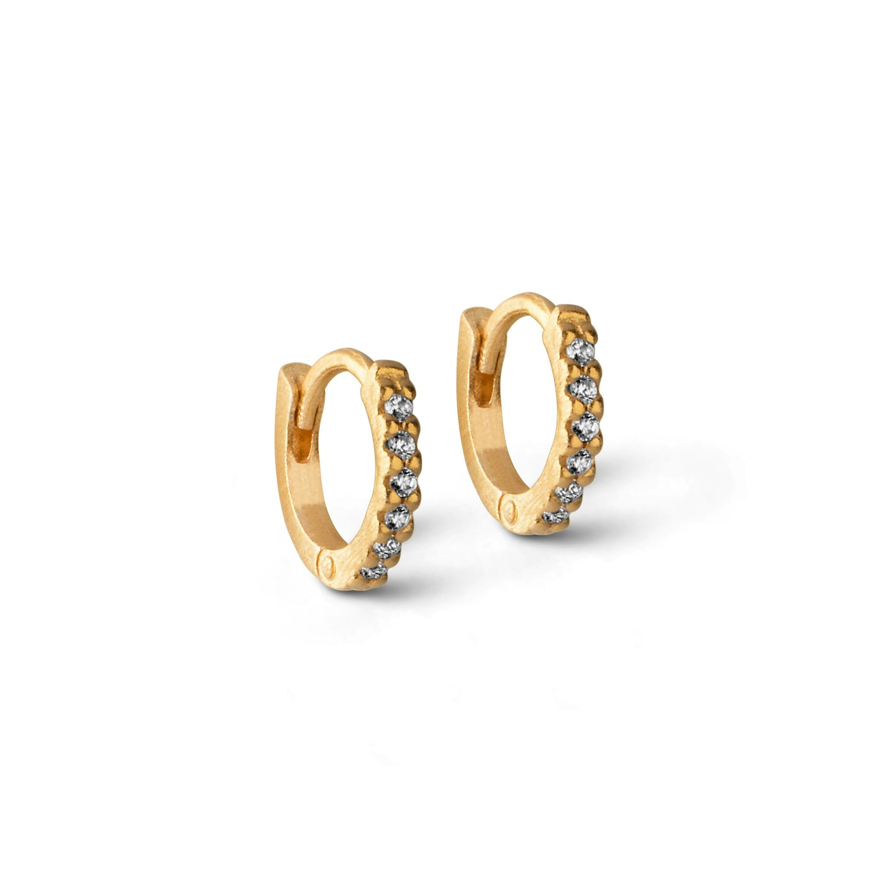 Petite Flora Hoops 6mm fra Enamel Copenhagen i Forgyldt-Sølv Sterling 925