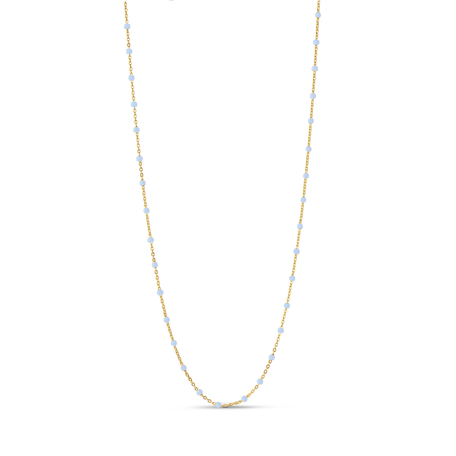 Lola Necklace Sky von Enamel Copenhagen in Vergoldet-Silber Sterling 925