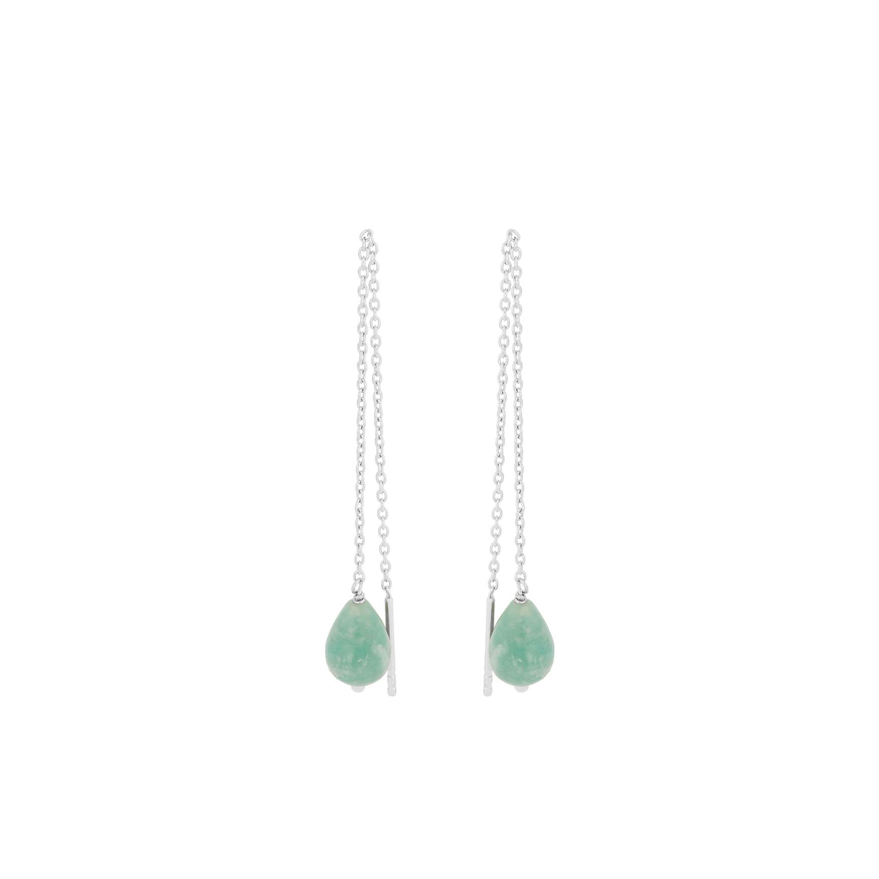 Fjord Earchains from Pernille Corydon in Silver Sterling 925|Amazonite