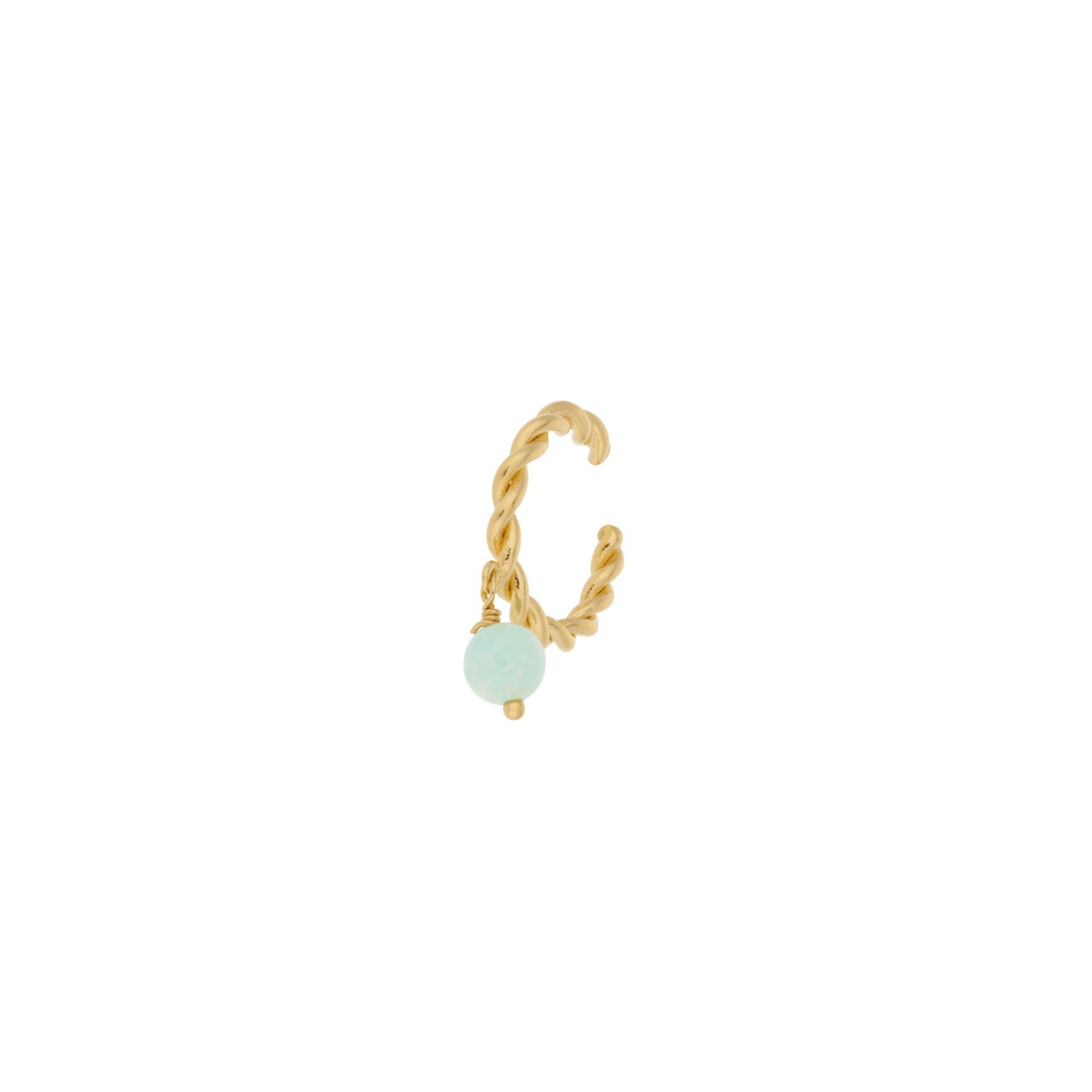 Fjord Earcuff from Pernille Corydon in Goldplated-Silver Sterling 925|Amazonite