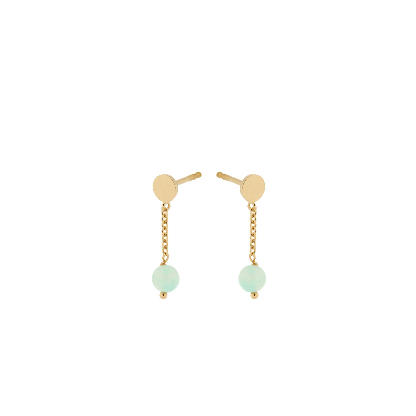 Fjord Earsticks from Pernille Corydon in Goldplated-Silver Sterling 925|Amazonite