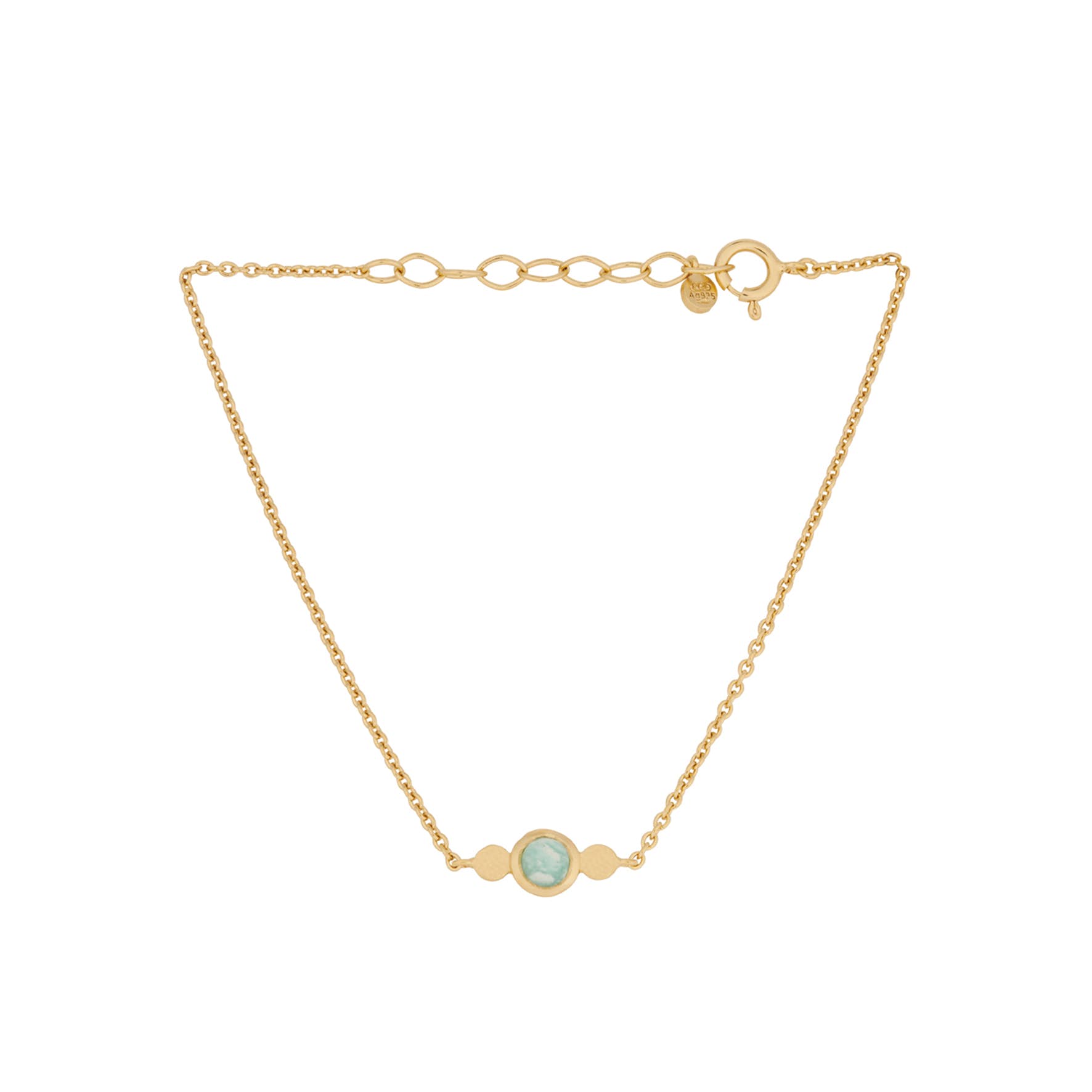 Fjord Bracelet from Pernille Corydon in Goldplated-Silver Sterling 925|Amazonite