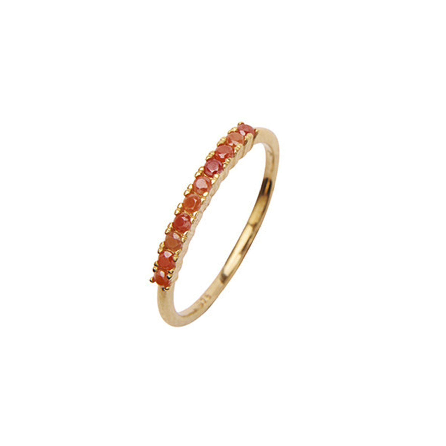 Fineley Crystal Ring Coral von Pico in Vergoldet-Silber Sterling 925