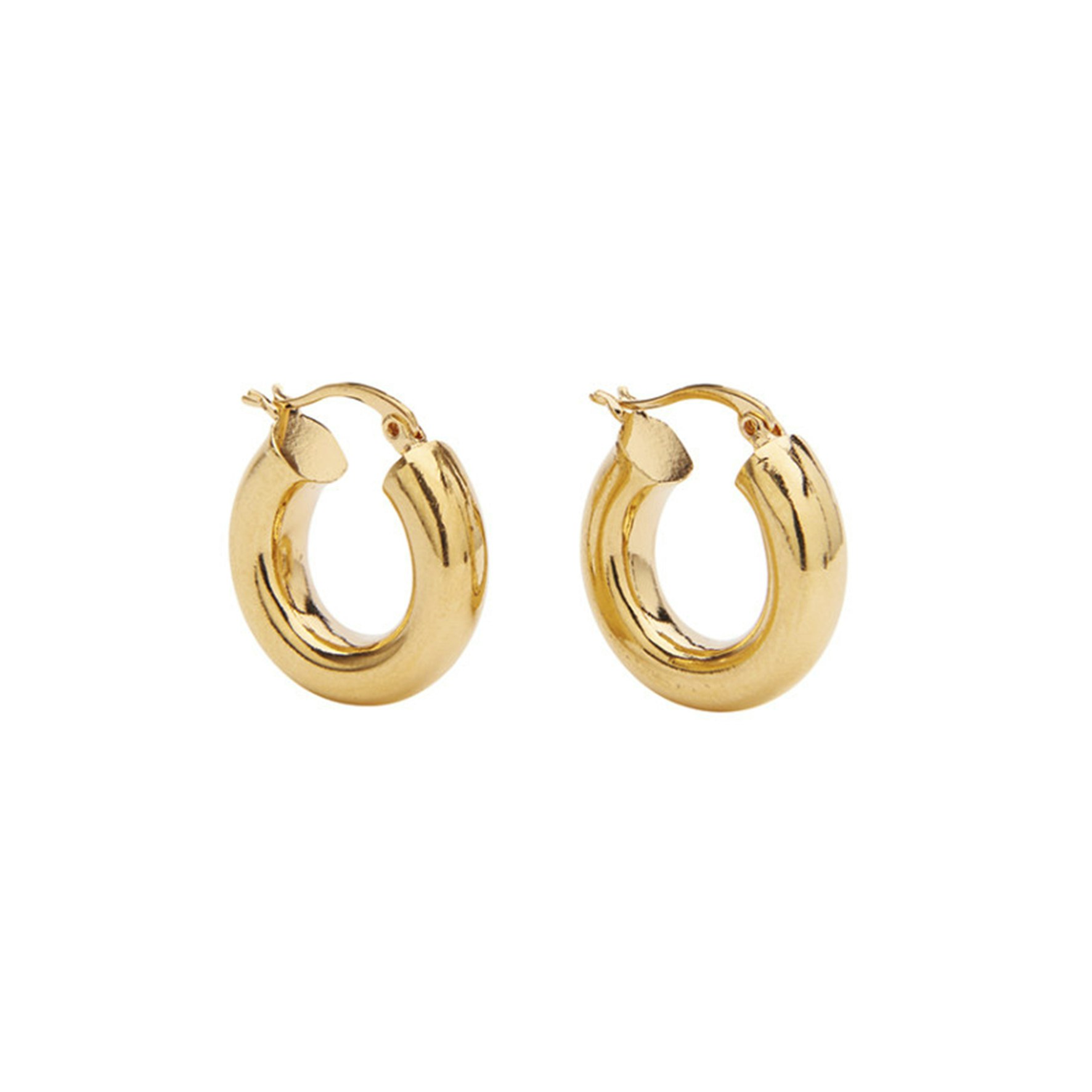 Amanda Chunky Hoops from Pico in Silverplated Brass